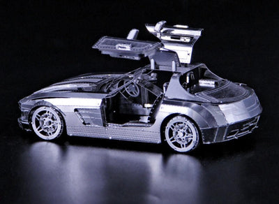 Butterfly Wing Sports Car 3D Metal Puzzle Kit – DIY Laser-Cut Model for Car Lovers & Craft Hobbyists