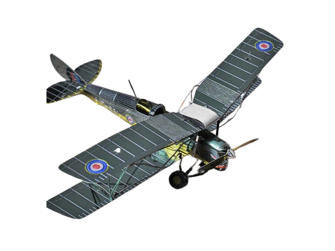 DH 82 Tiger Moth Metal Model Kit – 3D Puzzle Craft Gift for Aircraft Lovers, Laser Cut Biplane Puzzle