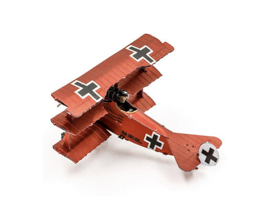 Fokker DR 1 Aircraft Red Baron's Triplane Metal Model Kit – 3D Puzzle Craft Gift, Plane Model Kit, Laser Cut Puzzles for Hobbyists