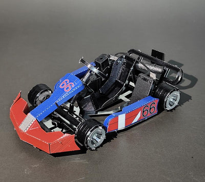 Go Kart Racing Kart Metal Model Kit – 3D Laser Cut Puzzle Craft Gift for Car Lovers & Hobbyists