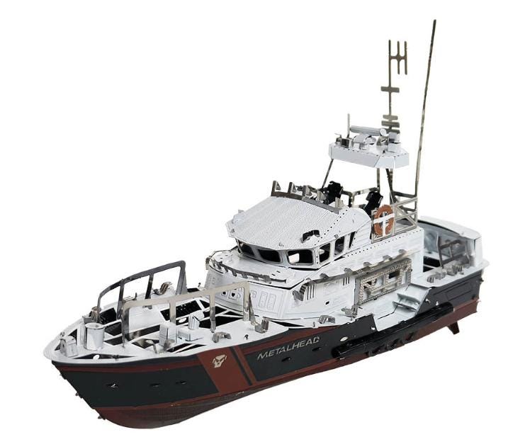 Yacht Metal Model Kit – 3D Ship Puzzle for Nautical Enthusiasts & Crafters | DIY Laser-Cut Gift