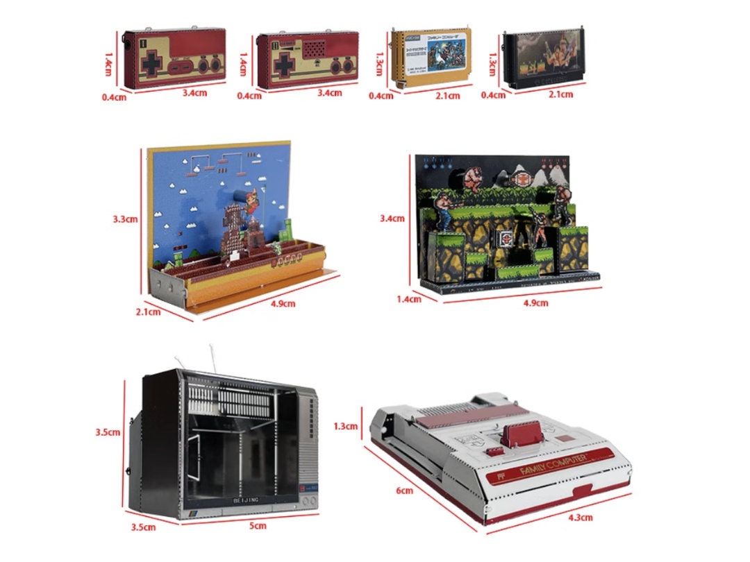 Nintendo Famicom 3D Metal Model Kit – Retro Console Puzzle for Classic Gaming Fans