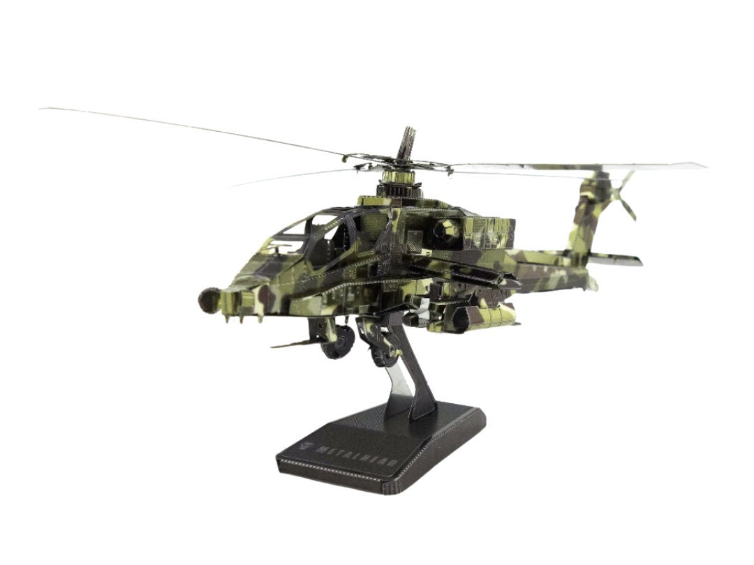 Boeing AH-64 Apache Helicopter Metal Model Kit – 3D Laser-Cut Puzzle for Helicopter Enthusiasts