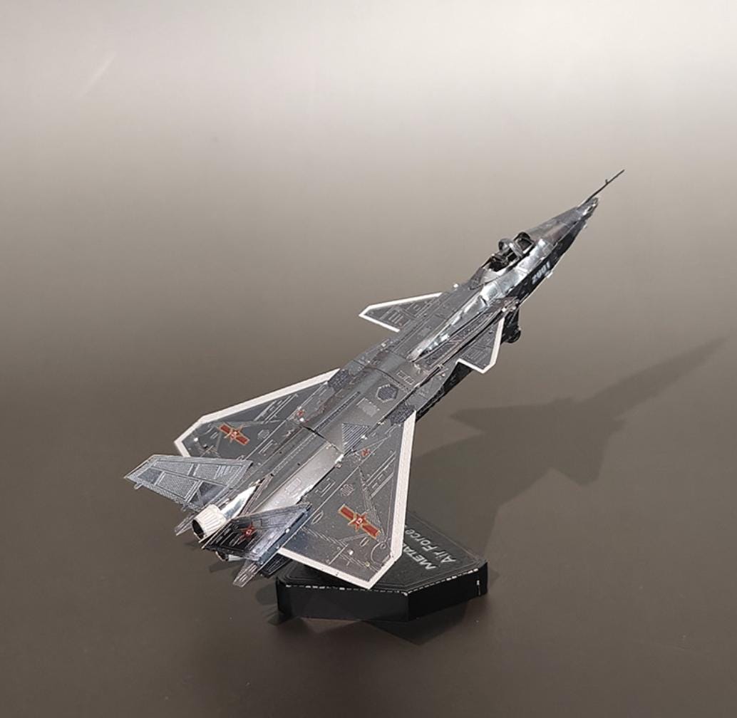 Chengdu J-20 Mighty Dragon 3D Metal Model Kit – Stealth Fighter Puzzle for Aviation Enthusiasts