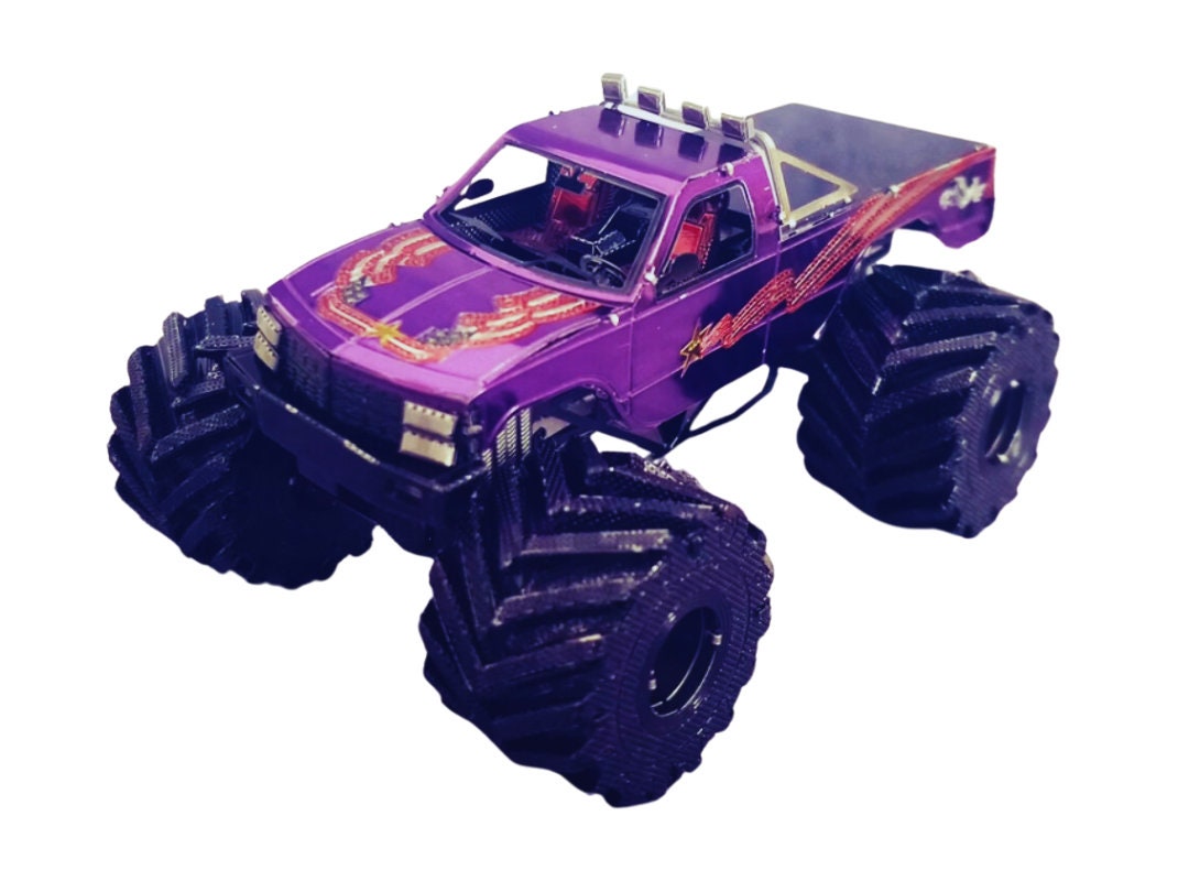 Monster Truck Metal Model Kit – 3D Puzzle DIY Craft Gift for Car Lovers | Laser Cut Hobby Toy