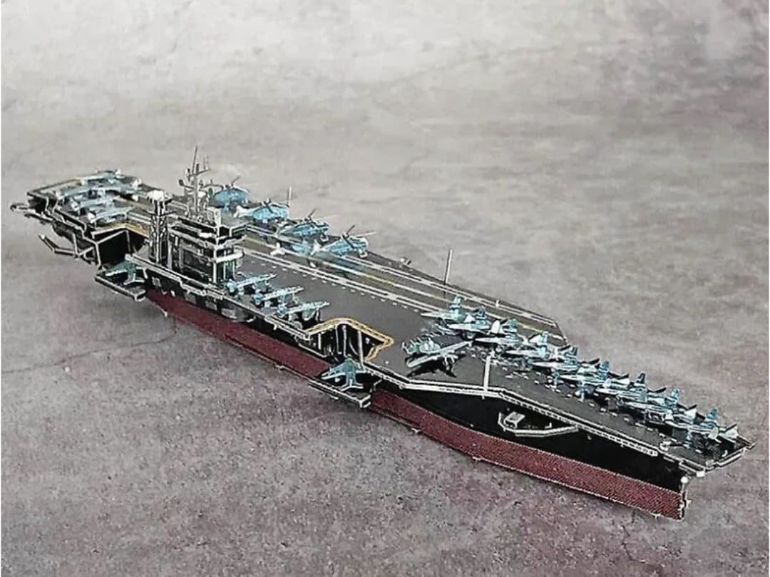 USS Theodore Roosevelt Carrier Metal Model Kit – 3D Laser-Cut Puzzle for Naval Enthusiasts