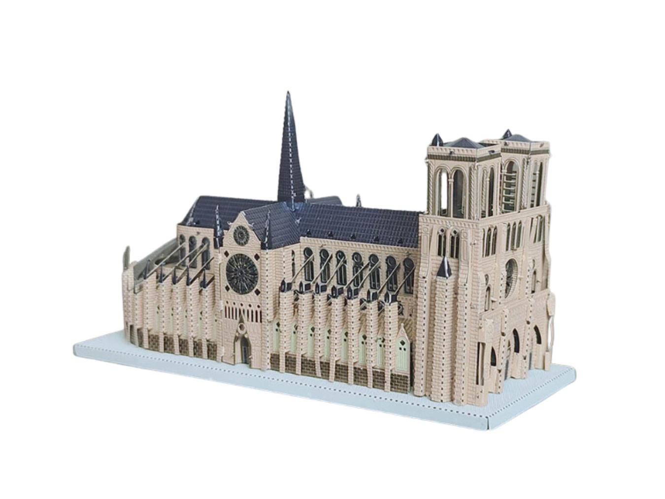 Notre-Dame de Paris Metal Model Kit – 3D Laser-Cut Puzzle for Architecture & History Enthusiasts