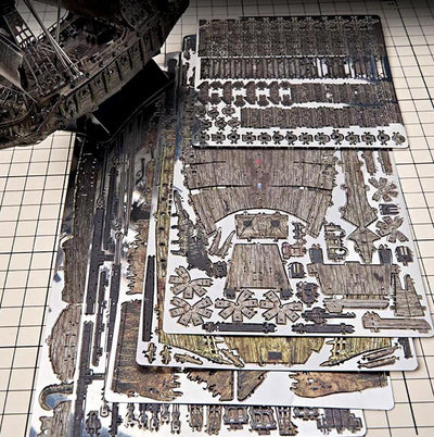 Flying Dutchman Ship Metal Model Kit – 3D Laser-Cut Puzzle | Pirates of the Caribbean DIY Gift for Movie Fans