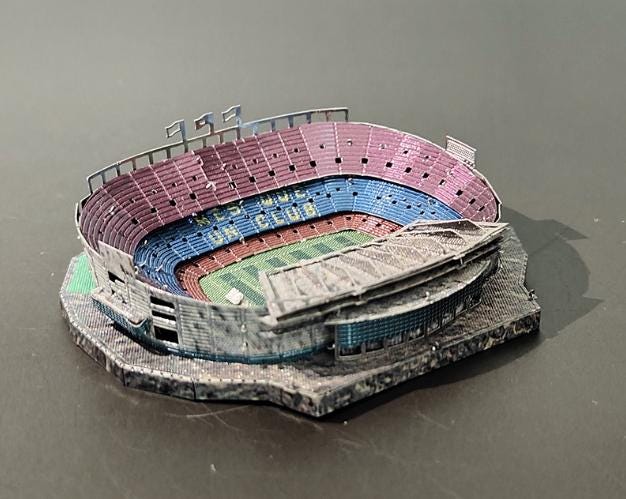 Camp Nou Football Stadium Metal Model Kit 3D Puzzle Craft Gift Laser Cut Puzzles Jigsaw, Model Kit for football lover