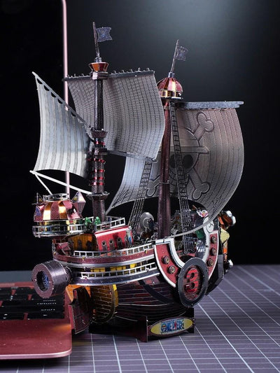 Metal Model ,One Piece Mode ,Geek Gift ,Anime Ship Model ,Puzzle Kit ,Metal Ship Puzzle ,Collector&#39;s Item ,Steampunk Puzzle ,Unique Gift ,Laser Cut Model ,Anime Puzzle ,Ship Collectible ,Creative Gift, One Piece Thousand Sunny Pirate Ship