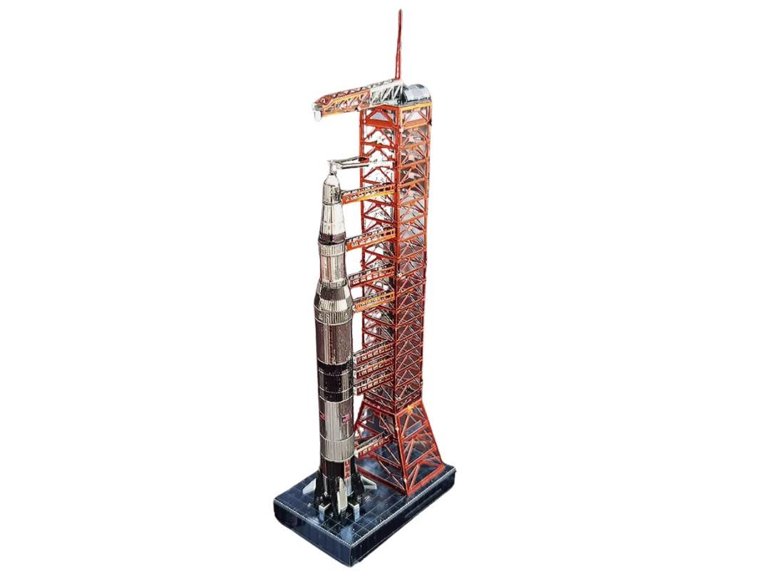 Saturn V Metal Model Kit 3D Puzzle Craft Gift Laser Cut Puzzle Jigsaw Hobby Gift for space lovers rocket launching pad