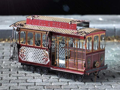 Classical Sightseeing Tram Vehicle Metal Model Kit 3D Puzzle Craft Gift Laser Cut Puzzles Jigsaw Hobby Gift for Tram Lover