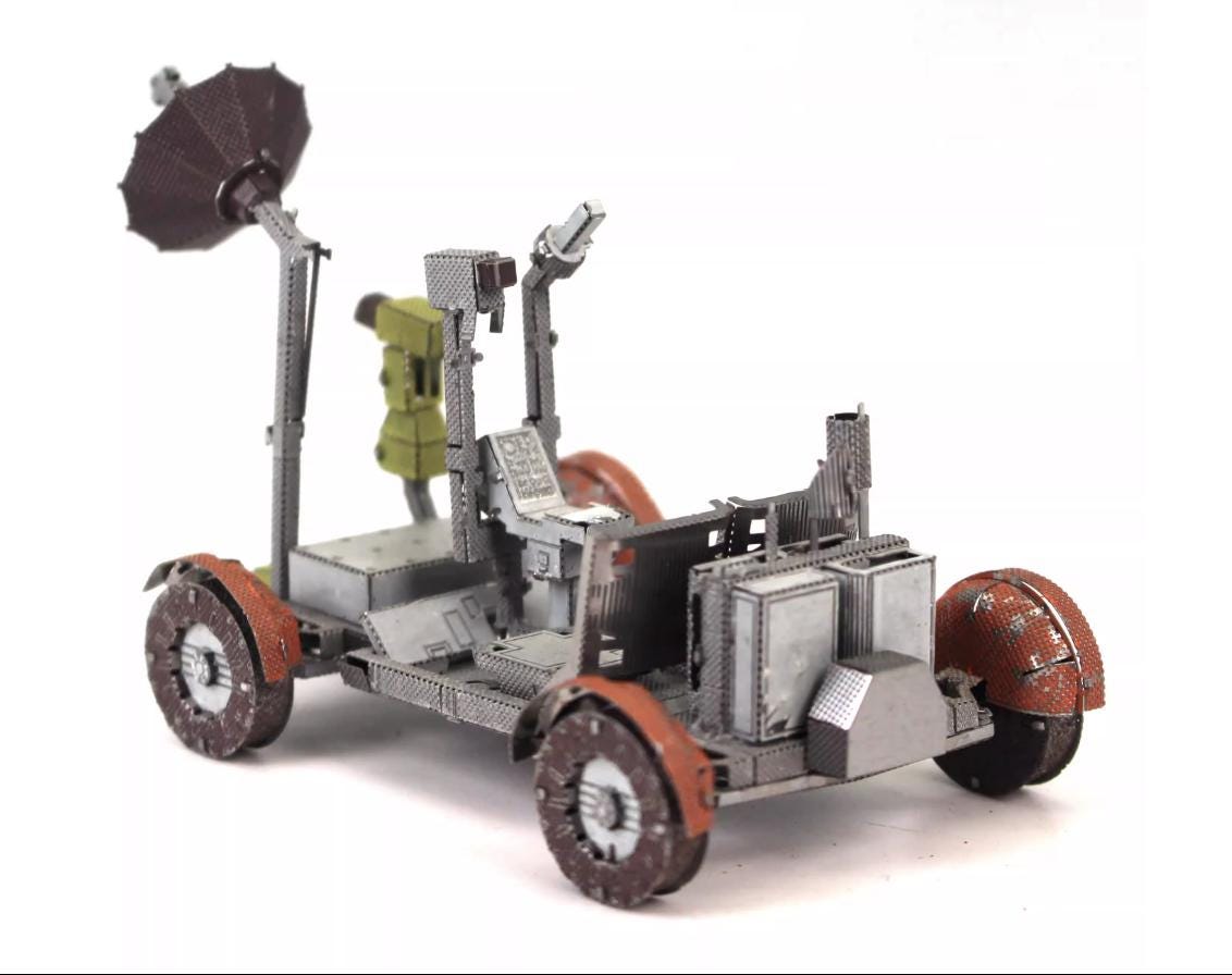 NASA Apollo Lunar Roving Vehicle Metal Model Kit 3D Puzzle Craft Gift Laser Cut Puzzles Jigsaw Hobby Gift for Space Lover