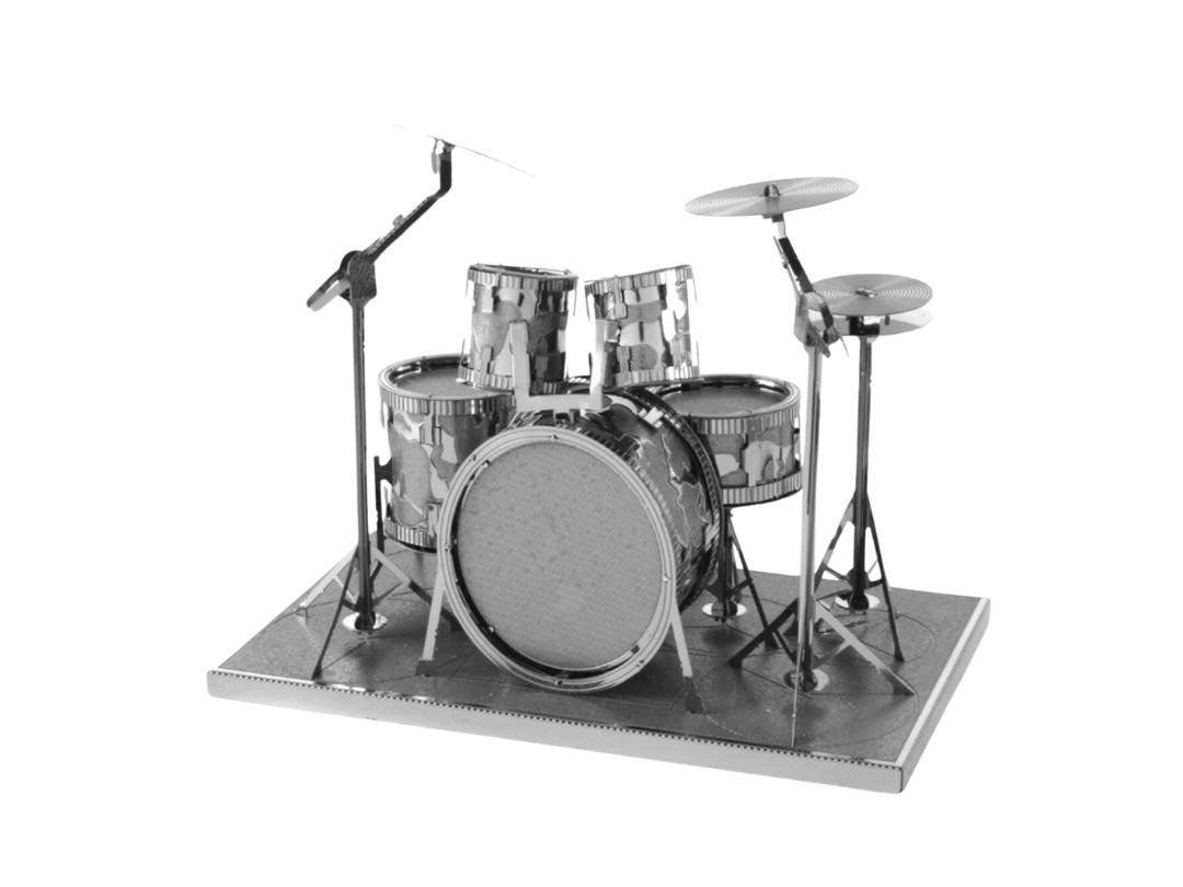 Drum set Metal Model Kit 3D Puzzle Craft Gift Laser Cut Puzzles Jigsaw Hobby Gift for Music Instrument lover