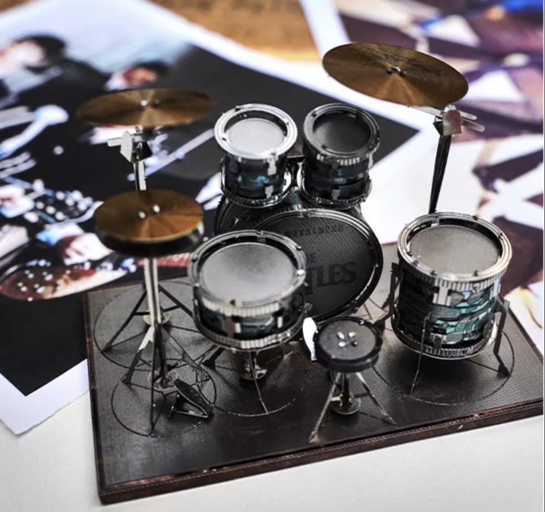 Drum set Beatles version Metal Model Kit 3D Puzzle Craft Gift Laser Cut Puzzles Jigsaw Hobby Gift for Beatles lover