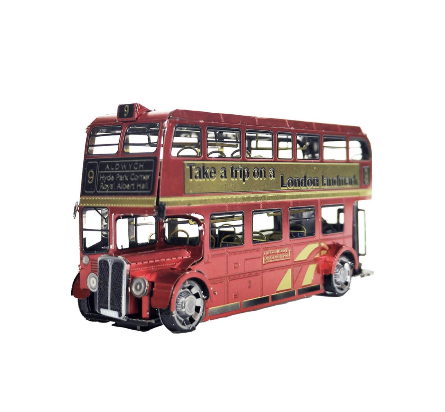 Vintage Metal Car British London Double-decker Bus Metal Model Kit 3D Puzzle Craft Gift Laser Cut Puzzles Jigsaw Hobby Gift for Car Lover