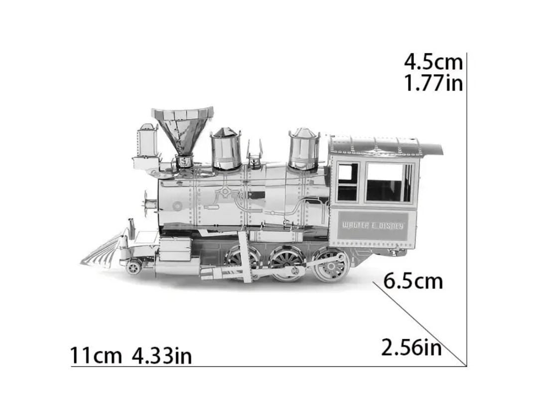 Disney Parks Locomotive Train Metal Model Kit 3D Puzzle Craft Gift Laser Cut Puzzles Jigsaw