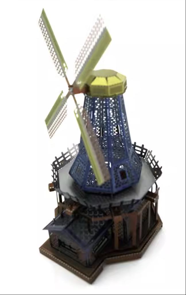 Dutch Windmill Metal Model Kit 3D Puzzle Craft Gift Laser Cut Puzzles Jigsaw Hobby Gift