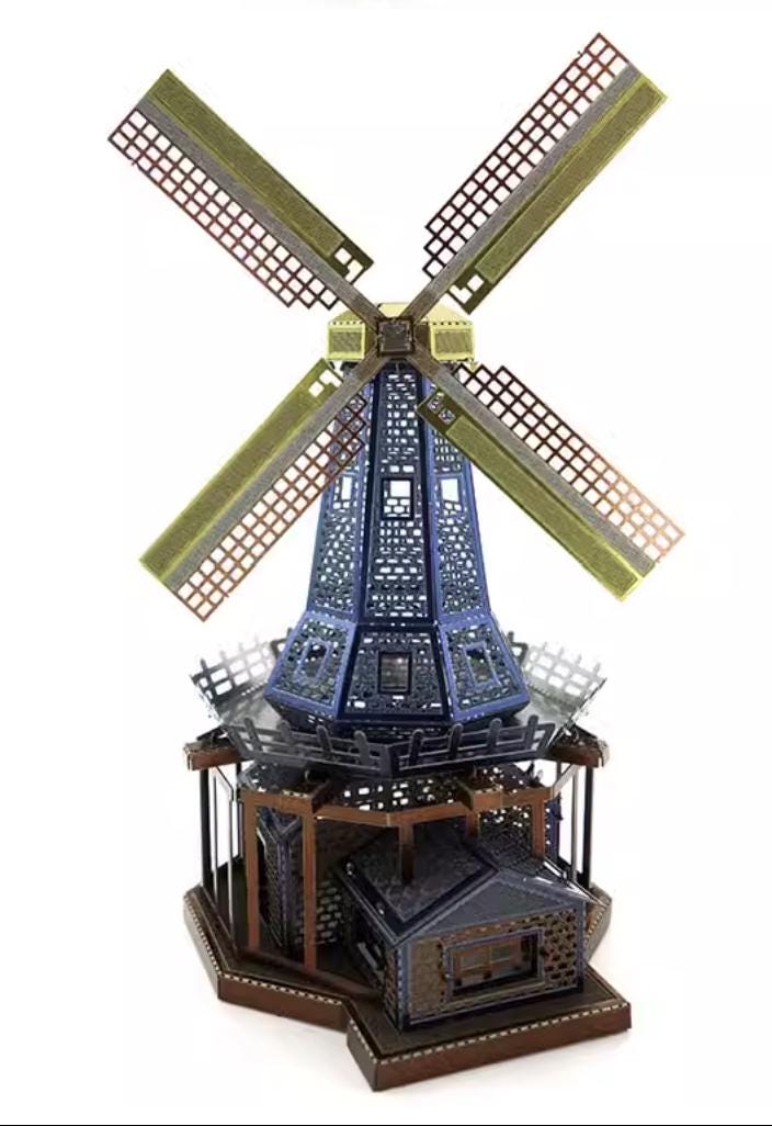 Dutch Windmill Metal Model Kit 3D Puzzle Craft Gift Laser Cut Puzzles Jigsaw Hobby Gift