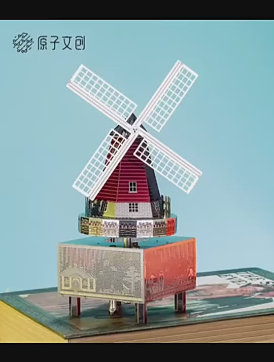 Windmill Music Box 3D Metal Model Kit – DIY Laser-Cut Puzzle for Adults & Collectors with Twinkle Star Melody