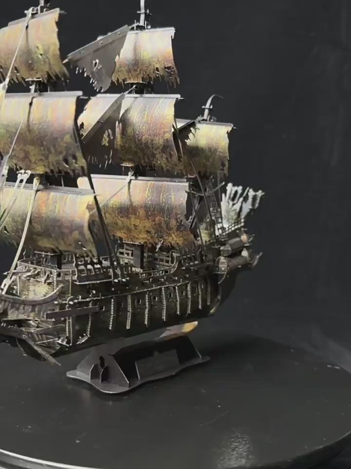 Flying Dutchman Ship Metal Model Kit – 3D Laser-Cut Puzzle | Pirates of the Caribbean DIY Gift for Movie Fans